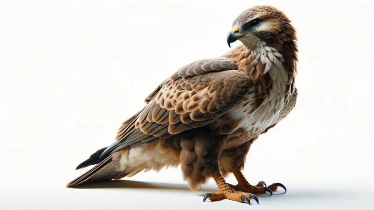 A buzzard on white background