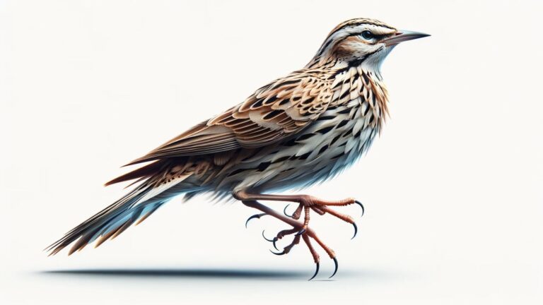 A lark on a white background