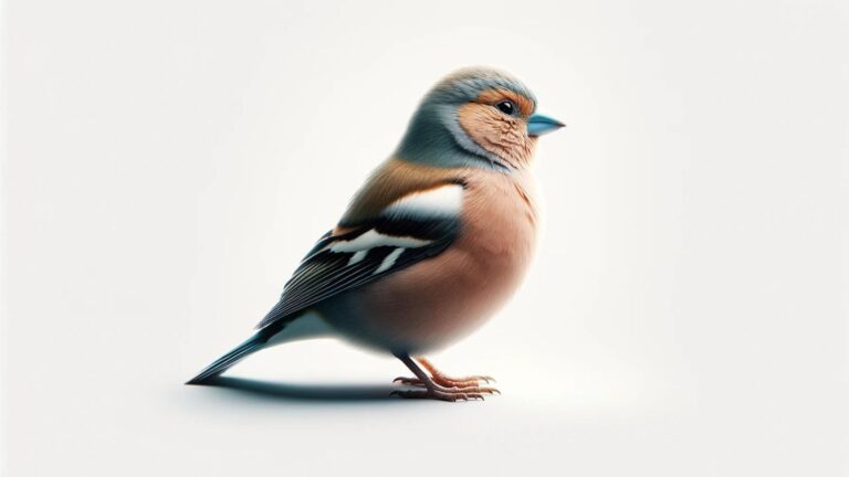 A finch in a white background