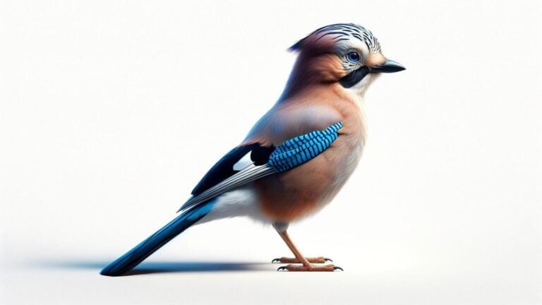 A jay in a white background