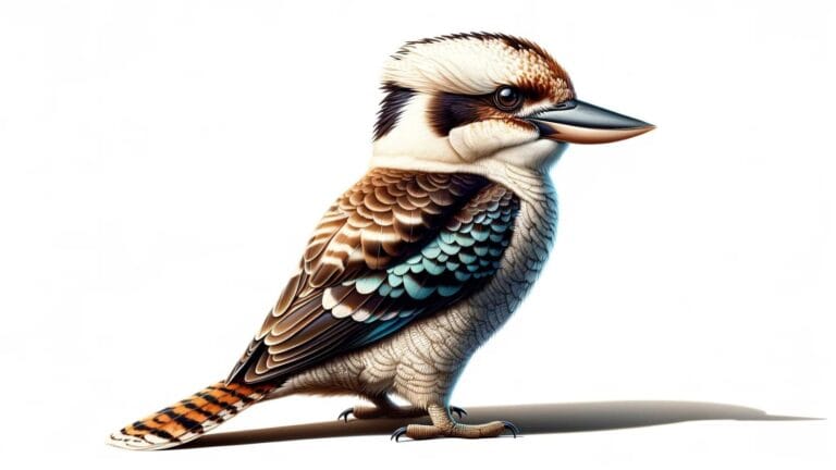 A kookaburra on a white background