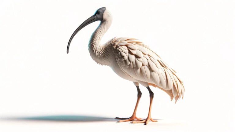 An ibis in a white background