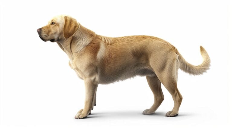 The labrador retriever on a white background