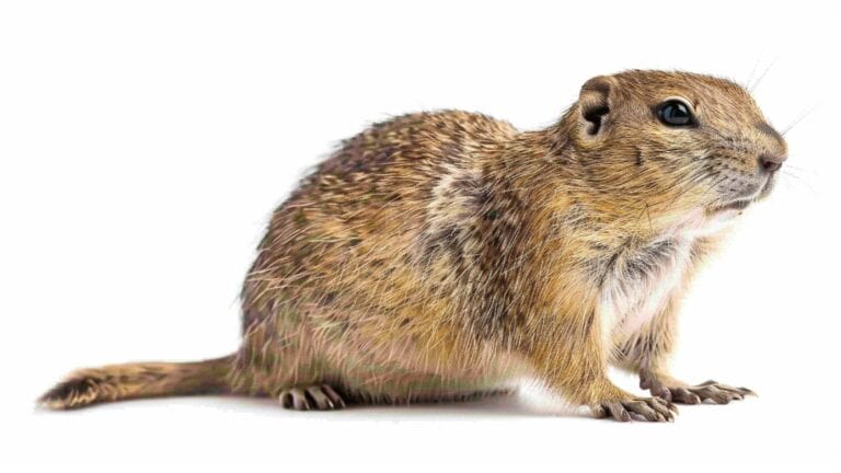 A gopher on a white background