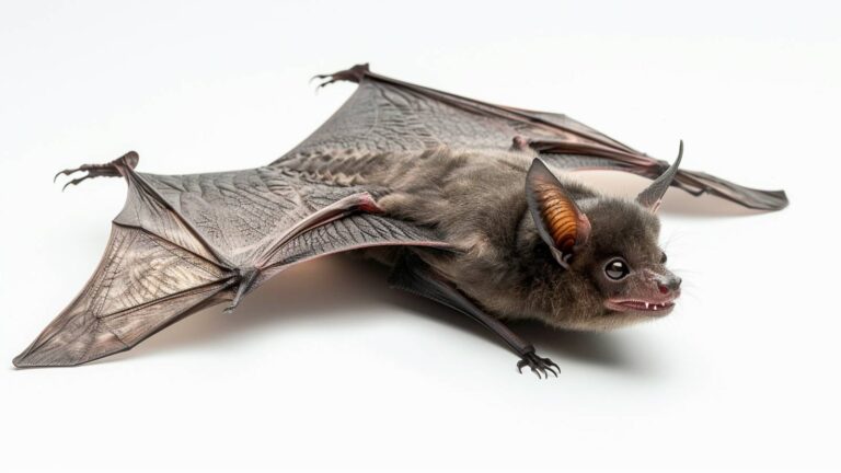 A vampire bat on a white background